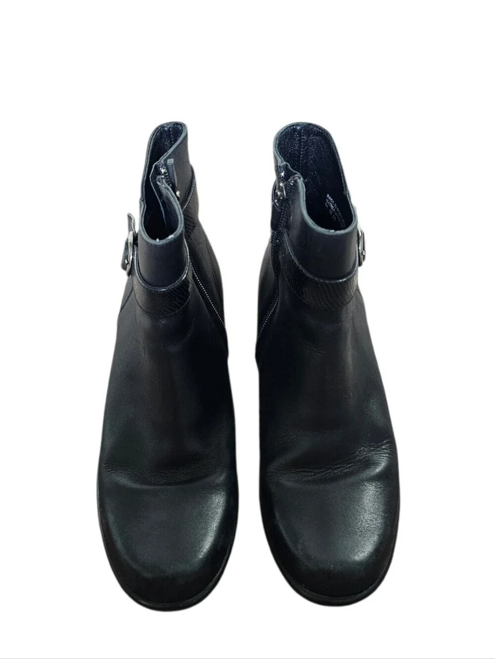 Dansko Black Leather Ankle Boots with Buckle Strap Size EU 39